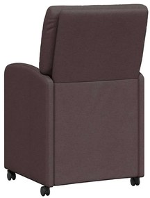 Kerekes Étkező Székek 2 pcs sötétbarna 57 x 67 x 95 cm szövet