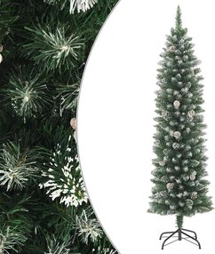 vidaXL vékony PVC műkarácsonyfa állvánnyal 180 cm