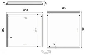 NIMCO ZP 11003 - LED Fürdőszobai tükör háttérvilágítással 6500K 70x80 cm IP44