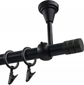 Függönysín egy soros Mennyezeti Fém 19mm Fekete 200cm Luna Marásos