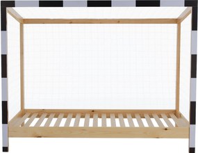 Montessori ágy, természetes/fehér/fekete, 90x200, FUTAL