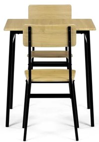 Étkezőszett 2 székkel, 70×70×76 cm, Vad Tölgy. AUT-O2121 OAK