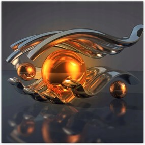 Poszterek 70x70 Absztrakt Golyók a kézben