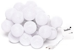 Fehér LED fényfüzér 30 gömbbel - Bonami Essentials