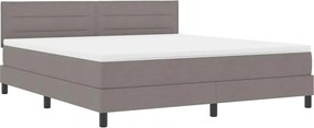 vidaXL Boxrugós ágy matracmal leddel Tópszínű 180 x 200 cm szövet
