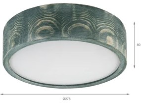 Brilagi - Mennyezeti lámpa PINO 1xE27/15W/230V fenyő/zöld átm. 27,5 cm