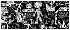 Kép - Graffiti (120x50 cm)