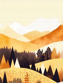 Poszter 50x65cm Arany Nyugat virágzásban