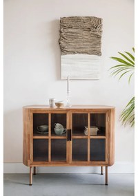 Natúr színű kaucsukfa tálalószekrény 100x80x38 cm Yaz – White Label