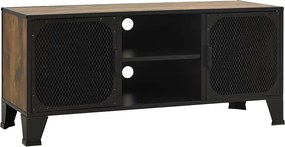 vidaXL rusztikus barna fém és MDF TV-szekrény 105 x 36 x 47 cm