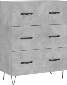 vidaXL betonszürke szerelt fa tálalószekrény 69,5 x 34 x 90 cm