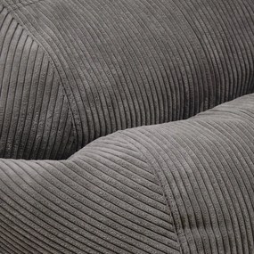 Sötétszürke kordbársony gyerek babzsákfotel Roll 80 – SLOWDOWN