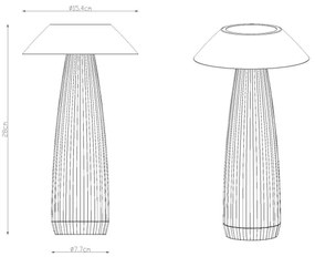 Globo 21021W - LED Dimmelhető újratölthető érintős asztali lámpa ILLUMI LED/1W/3,7V 3000K fehér