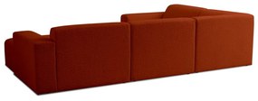 Téglavörös buklé sarokkanapé (U alakú) Roxy – Scandic