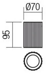 Redo 01-2554 - DELPHI spotlámpa 1xGU10/7W/230V, átm. 7 cm, fehér