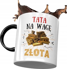 Fekete Bögre Apák Napjára Ajándék Nyomtatott Fotóval