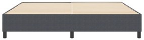 Boxspring Ágy Sötétszürke 200x200 cm Kordbársony