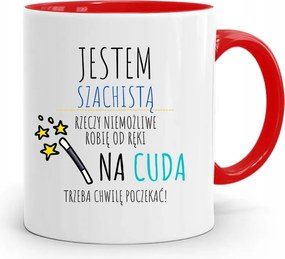 Sakkozóknak Piros Bögre Születésnapi Ajándék fényképes nyomtatással