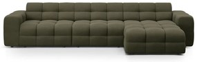 Zöld sarokkanapé (jobb oldali-heverő résszel) Kendal – Micadoni
