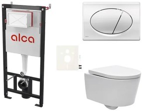 Fali WC szett Alca előtétfalas szereléshez + SAT Brevis WC SIKOASW2