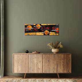 Az absztrakció képe - Bolygók (órával) (90x30 cm)