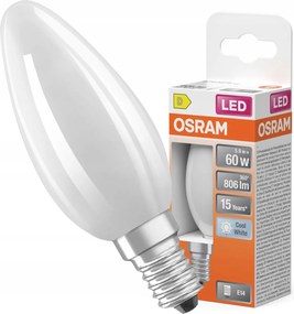 Led izzó B35 Gyertya E14 5.5W 60W 806lm 4000K Semleges 300° Filament