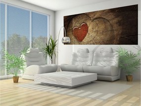 Flizelin fotótapéta Fa szív vízzel fa tégelyek 250x104 +ragasztó