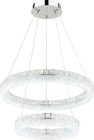 Globo 67387-60 - LED, fényerőszabályozható kábeles függeszték LAUREL LED/60W/230V átlátszó+ távirányító