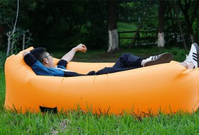 Felfújható babzsák/lazy bag, narancssárga, LEBAG