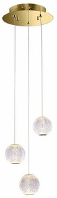 Italux Rosario PND-12220121-3A-GD Függőlámpa 3x12.6W/LED 3000K 840lm IP20