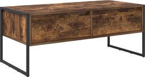 vidaXL Dohányzóasztal fiókkal Füstös tölgy 100 x 46 x 40 cm Faanyag