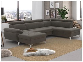 CATANIA jobb oldali, barna, kihúzható sarokkanapé tárolóval U alakban