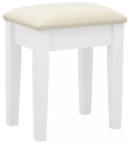 fehér császárfa MDF fésülködőasztal ülőkével 65x36x128 cm