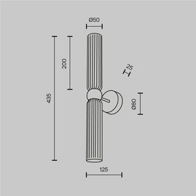 Maytoni modern fali lámpa antic szürke arany mymod302wl-02gr1