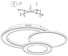Eglo MENTALURGIA 99397 mennyezetlámpa, 50W LED, 2700K-4000K-6500K, 5000 lm