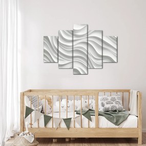 Kép - 3D fehér hullámok (150x105 cm)