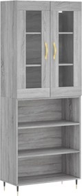 vidaXL szürke sonoma szerelt fa magasszekrény 69,5 x 34 x 180 cm
