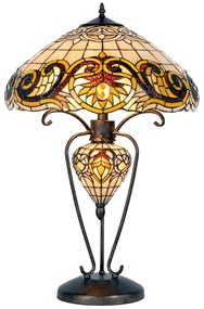 Tiffany asztali lámpa Sárga Ø 46x76 cm