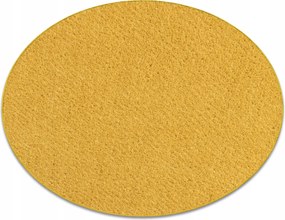 Szőnyeg kerek 150 Eton sárga sima egyszínű @70647