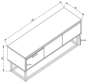 TV asztal/szekrény Tila 140. 1067116