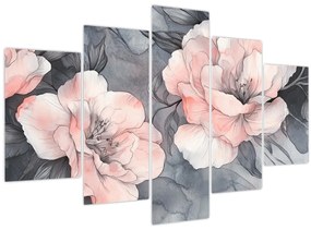 Kép - Virágok vázlata (150x105 cm)