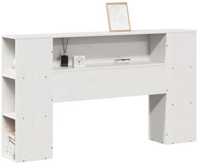 fehér tömör fenyőfa fejtámla tárolóval 150 cm