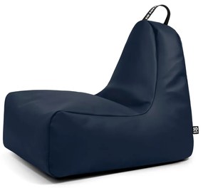 Sötétkék bőrutánzat gyerek babzsákfotel Chill M – So Soft?