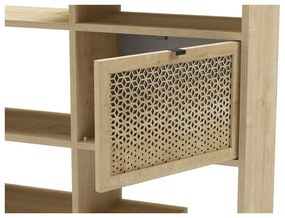 Natúr színű könyvespolc tölgyfa dekorral 95x170 cm Ecrin – Marckeric