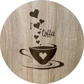 Bögrealátét szett 4 db-os Kávézóba I love coffee