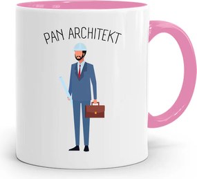 Rózsaszín Építész Bögre Építész Úr Ajándék fényképes nyomtatással