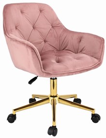 Irodai forgószék LARGO - rózsaszín/arany