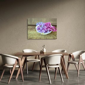 Kép a dekorációról levendulával (üvegen) (70x50 cm)