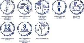 Cersanit Virgo, falra szerelhető kádcsaptelep, króm, S951-561