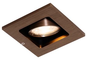 Okos süllyesztett spotlámpa sötét bronz színben, forgatható és dönthető, Wifi GU10 50mm-es - Qure